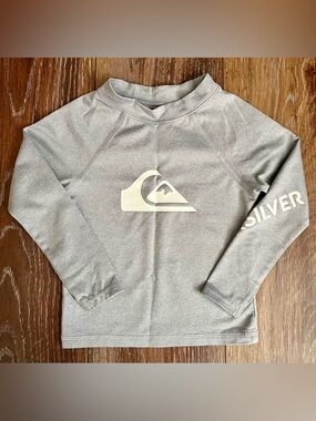 Toddler Boys Quicksilver 50+ UV Protection Gray Rashguard Size 2